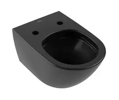 Pakabinamas tualetas Villeroy & Boch Subway 3.0, su giliu plovimu, TwistFlush, be rėmelio, CeramicPlus, DirectFlush, AquaReduct, 370 x 560 x 360 mm, Pure Black, 4670T0R7