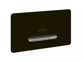 Mygtukas įmontuotam rėmui Villeroy & Boch ViConnect, iš saugaus stiklo, su priekinio valdymo sistema (reikalingas AutoFlush), Supreo sistema, 260 x 153 mm, 2 režimai, juodas stiklas, V99442RB