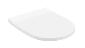 Tualeto dangtis Villeroy & Boch O.novo, SlimSeat, duroplastikas, SoftClose QuickRelease, 443 x 364 x 51 mm, Baltas, 8M82S101