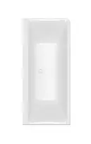 Vanna Villeroy & Boch Subway 3.0, kairė versija, Quaryl, su perpildymu ir vožtuvu, 180x80 cm, balta, UBQ180SBW9CL00V-01