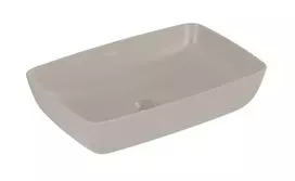 Vonios kambario kriauklė Villeroy & Boch Artis, montuojama ant paviršiaus, be perpildymo, be maišytuvo angos, CeramicPlus, 580x385x130 mm, Almond, 417258AM