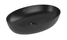 Vonios kriauklė Villeroy & Boch Artis, ant paviršiaus, CeramicPlus, 61x41x13 cm, Pure Black, 419861R7