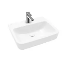 Vannos kambario kriauklė Villeroy & Boch O.novo, su maišytuvo anga, CeramicPlus, 55x46 cm, Balta, 4A4156R1