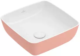 Vannos kambario kriauklė Villeroy & Boch Artis, montuojama ant paviršiaus, keramika TitanCeram, 410x410x130 mm, balta / Powder, 417841BCT0