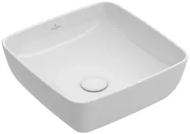 Vannos kambario kriauklė Villeroy & Boch Artis, montuojama ant paviršiaus, TitanCeram, su CeramicPlus, 41x41 cm, Balta 417841RW
