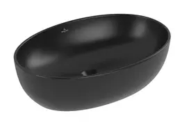 Vannos kambario kriauklė Villeroy & Boch Artis, ant paviršiaus, CeramicPlus, 48x33 cm, Pure Black, 438848R7
