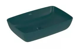 Vannos kambario kriauklė Villeroy & Boch Artis, Ant paviršiaus, iš TitanCeram su CeramicPlus, skersmuo 43 cm, aukštis 130 mm, Teal, 417943TE