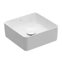 Vonios kriauklė Villeroy & Boch Collaro, su perpildymu, 3 angoms montuoti, iš TitanCeram, su CeramicPlus, 55x44 cm, Balta 4A3355RW