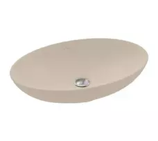 Vannos kambario kriauklė Villeroy & Boch Loop & Friends, montuojama ant paviršiaus, su perpildymu, CeramicPlus, TitanCeram, 56x38 cm, grafito, 4A4700i4