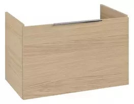 Vonios spintelė Villeroy & Boch Architectura su CeramicPlus kriaukle, 55x47x42 cm, 1 stalčius su SoftClose, Nordic Oak, 4A8760R1SVJ