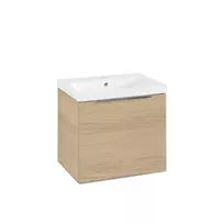 Vonios spintelė Villeroy & Boch Architectura, su CeramicPlus kriaukle, 75x47x42 cm, 1 stalčius su SoftClose balta, 4A8780R1SVS
