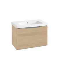 Vonios spintelė Villeroy & Boch Architectura, su kriaukle, SoftClose 55x47x42 cm, 600x445x165 mm, 1 stalčius, Šiaurės ąžuolas / Baltas, 4A876001SVJ