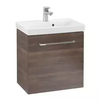 Vonios spintelė Villeroy & Boch Avento, (be kriauklės) 1 durys su SoftClosing ir chromu rankena, 34x51x20 cm, Arizonos ąžuolas, A87601VH