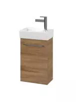 Vannos kambario spintelė Villeroy & Boch Avento, (be kriauklės), su akrilo paviršiumi ir MDF korpusu, su SoftClose sienos montavimu, 53x51x35 cm, 1 durys, Akmens ąžuolas, A88800RK