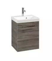 Vonios spintelė Villeroy & Boch Avento, (be kriauklės), MDF su akrilo paviršiumi, 58x51x45 cm, 2 stalčiai su SoftClose, Oak Kansas, A88900RH