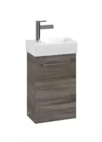 Vannos kambario spintelė Villeroy & Boch Avento, (be kriauklės), MDF su akrilo paviršiumi, su SoftClose, 34x51x20 cm, 1 durys, akmens ąžuolas, A87600RK