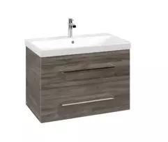 Vonios spintelė Villeroy & Boch Avento, (be kriauklės), MDF korpusas su akrilo paviršiumi, su SoftClose uždarymu, 78x51x45 cm, 2 stalčiai, akmens ąžuolas, A89100RK
