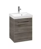 Vonios spintelė Villeroy & Boch Avento, MDF su akrilo paviršiumi, (be kriauklės), su SoftClose, 43x51x35 cm, 1 durys, Akmens ąžuolas, A88701RK