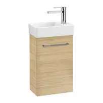 Vonios spintelė Villeroy & Boch Avento, MDF, su akrilo paviršiumi, (be kriauklės), SoftClose su dešinėje pusėje esančiomis vyrių, 34x51x20 cm, 1 durys, Šiaurės ąžuolas, A87601VJ