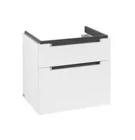 Vonios spintelė Villeroy & Boch Subway 2.0, (be kriauklės), su SoftClose mechanizmu, 64x45x59 cm, 2 stalčiai, matinė balta, A91000MS