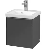 Vannos kambario spintelė Villeroy & Boch Subway 3.0, (be kriauklės), su SoftClose uždarymo mechanizmu, 42x43x38 cm, 1 durys, grafito, C58100VR