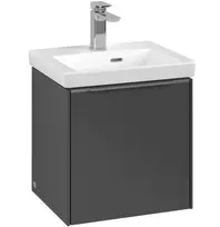Vonios spintelė Villeroy & Boch Subway 3.0, (be kriauklės), su SoftClose, 42x43x38 cm, 1 durys, grafito, C58200VR