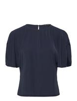 French Connection - Carmen Crepe Flare Sleeve Top - Marškinėliai trumpomis rankovėmis - Tamsiai mėlyna