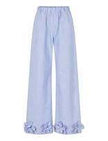 STINE GOYA - Floral Shirting, Floral Elasticated Long Pants - Plačios kelnės - Mėlyna