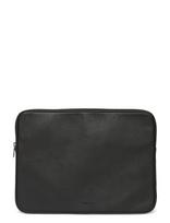SANDQVIST - Leather Laptop Case Piping - Kompiuterio krepšys - Juoda
