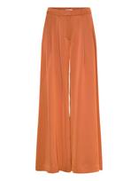 Dante6 - Dante6-Onique Wide Leg Satin Pants - Plačios kelnės - Oranžinė