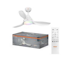 Osram - LED RGB reguliuojamas lubinis ventiliatorius NORDES LED/18W/230V 3000-6500K + nuotolinio valdymo pultas
