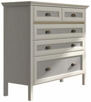 Komoda Kalune Design FRN-21013, ąžuolo sp./kreminė sp./pilka sp., 103.31 cm x 110.4 cm x 44.2 cm