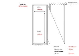 Capture Post label 105 x 251mm 2000 pcs / box,  z-fals