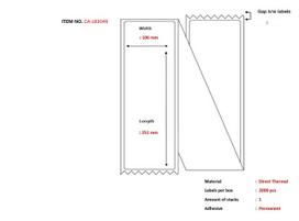 Capture Label 106x251, Core Fanfold.  Thermal print. Uncoated.