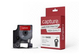 Capture 12mm x 5.5m Black on Orange  Vinyl Tape