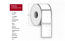 Capture Label 57 x 51mm, Core 25mm,  Direct Thermal, Coated,