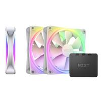 NZXT Cooler 120mm F-Series FSeries RGB DUO Fan, Triple White (RF-D12TF-W1) (RFD12TFW1)
