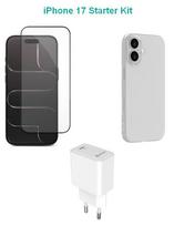 eSTUFF Kit for iPhone 17. Charger,  Cover, Glass. Brown Box.