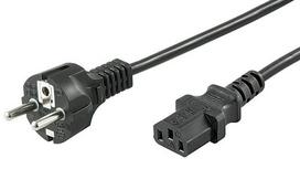 MicroConnect Power Cord CEE 7/7 - C13 3m Black, straight Schuko