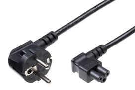 MicroConnect Power Cord CEE 7/7 - C5 5m Angled CEE7 and C5, Black,