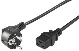MicroConnect Power Cord CEE 7/7 - C19 0.5m Angled Schuko - C19
