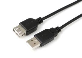 MicroConnect USB2.0  Extension A-A 1m M-F Black, Hi-Speed cable
