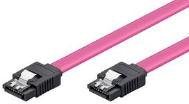 MicroConnect SATA Cable 0,3m with Clip 7-Pole to 7-Pole SATA plugs