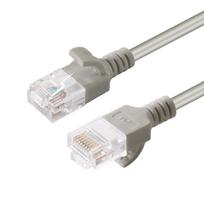 MicroConnect U/UTP CAT6 0.5M Grey Slim Unshielded Network Cable,