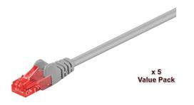 MicroConnect U/UTP CAT6 15M GREY 5 PACK 1 pcs. = 5 pcs. in one box