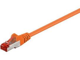 MicroConnect F/UTP CAT6 7.5m Orange PVC Outer Shield : Foil screening