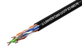 Lanview Cat6 U-UTP Network Cable  4x2xAWG23 PE black 305m Box