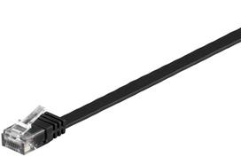 MicroConnect U/UTP CAT6 1.5M Black Flat Unshielded Network Cable,