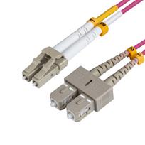 MicroConnect LC/UPC-SC/UPC 0.5m OM4 Fibre  Patch Cable MM Duplex LSZH,