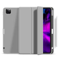 eSTUFF iPad Pro 12.9 2022/2021 MIAMI  Pencil Case. Grey PU leather